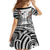 Fiji Day Family Matching Long Sleeve Bodycon Dress and Hawaiian Shirt Happy 54 Years Of Independence Tapa Pattern White