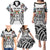 Fiji Day Family Matching Puletasi and Hawaiian Shirt Happy 54 Years Of Independence Tapa Pattern White