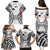 Fiji Day Family Matching Puletasi and Hawaiian Shirt Happy 54 Years Of Independence Tapa Pattern White