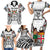 Fiji Day Family Matching Short Sleeve Bodycon Dress and Hawaiian Shirt Happy 54 Years Of Independence Tapa Pattern White