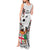 Fiji Day Tank Maxi Dress Happy 54 Years Of Independence Tapa Pattern White