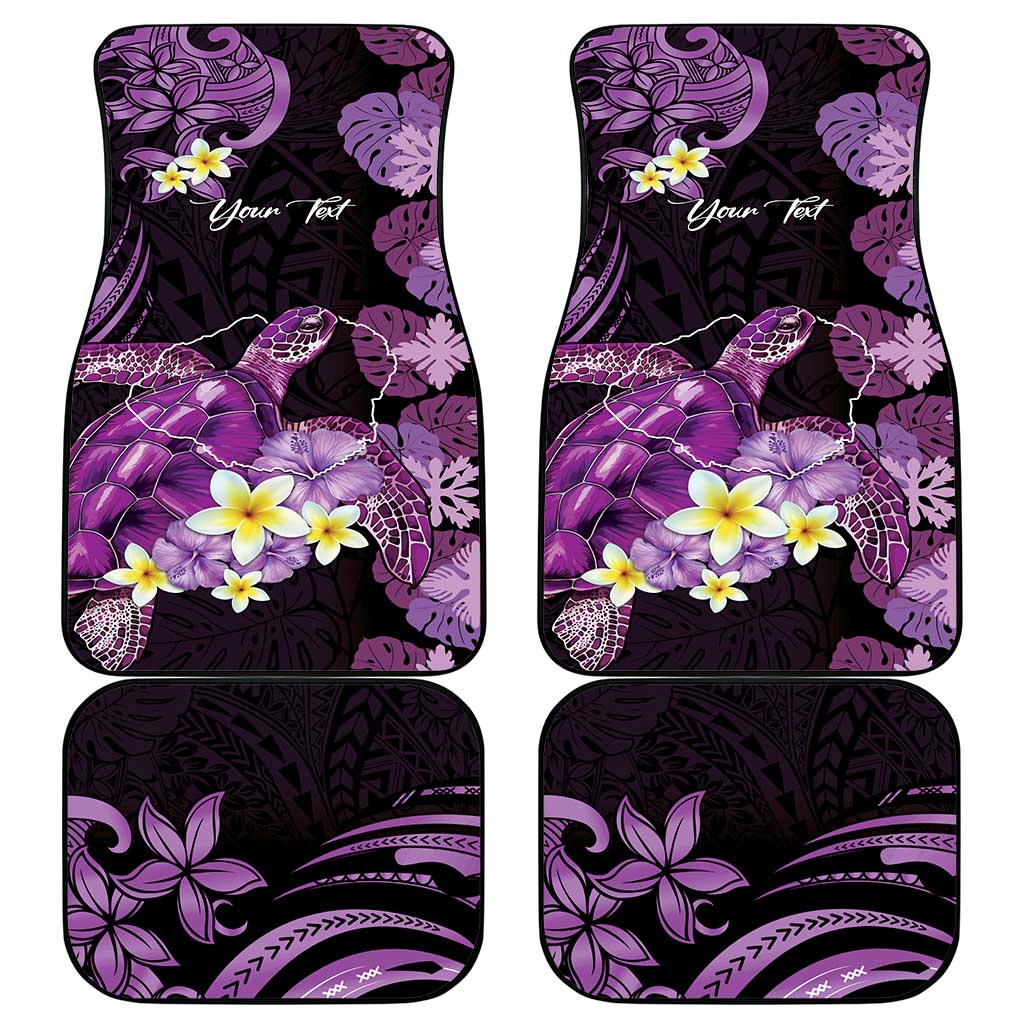 Personalised Aloha Hawaii Kauai Island Car Mats Garden Isle Map Sea Turtle Plumeria