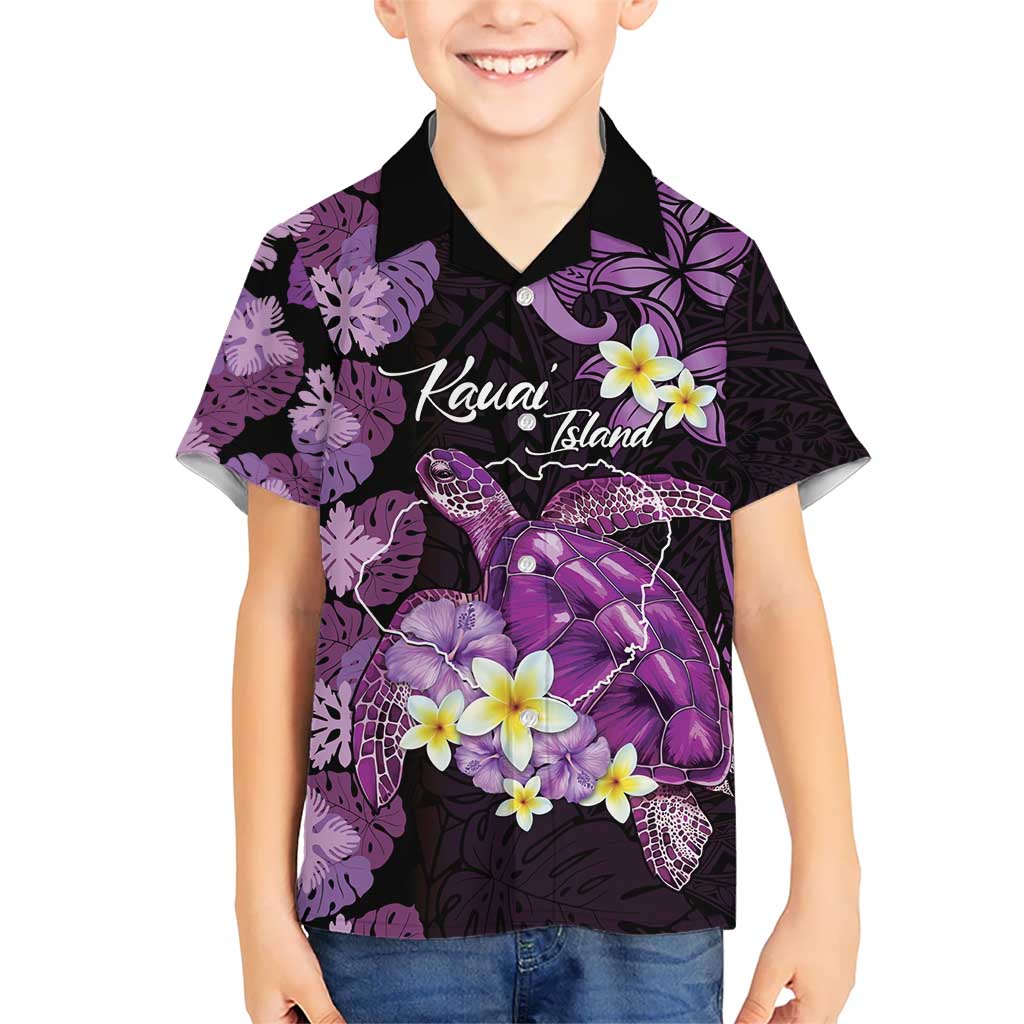 Personalised Aloha Hawaii Kauai Island Hawaiian Shirt Garden Isle Map Sea Turtle Plumeria LT14 - Polynesian Pride