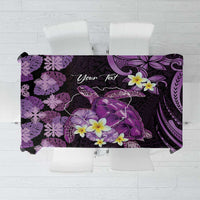 Personalised Aloha Hawaii Kauai Island Tablecloth Garden Isle Map Sea Turtle Plumeria LT14 Purple - Polynesian Pride