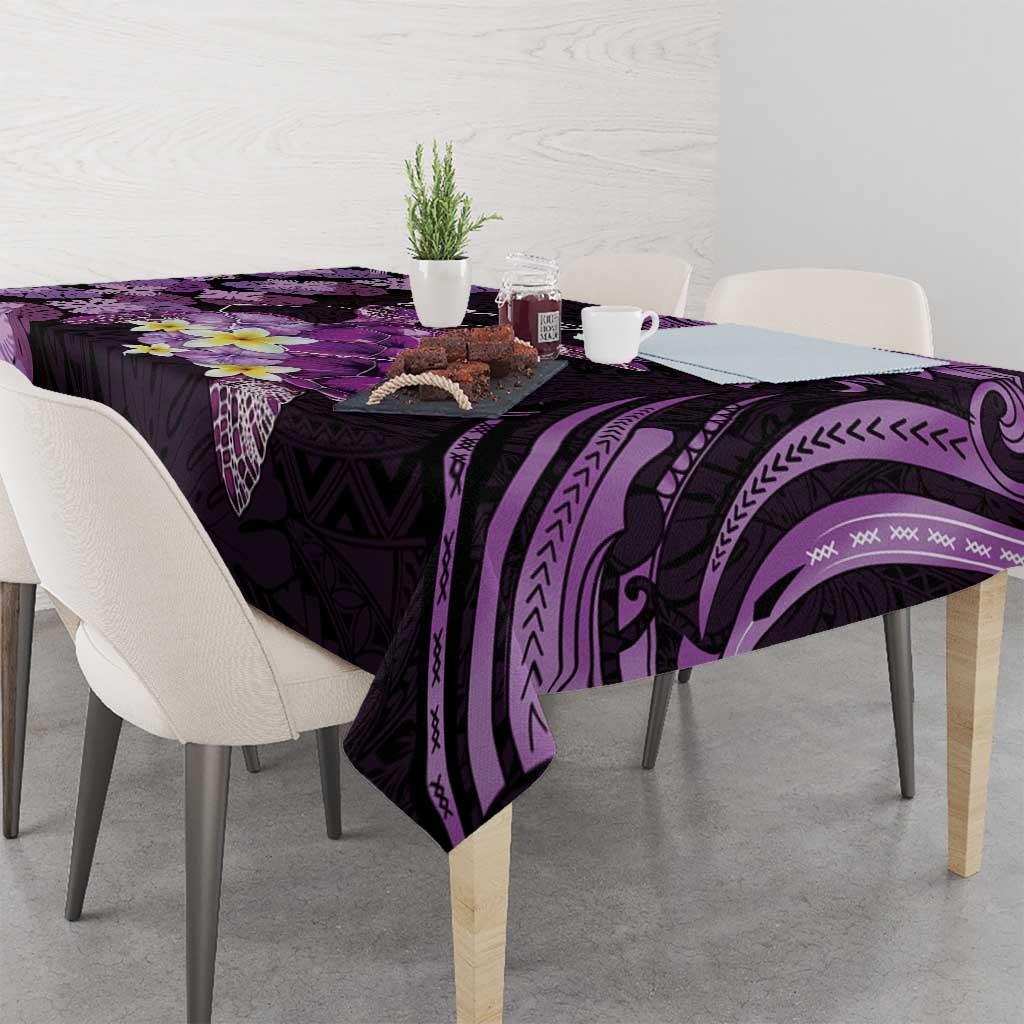 Personalised Aloha Hawaii Kauai Island Tablecloth Garden Isle Map Sea Turtle Plumeria LT14 - Polynesian Pride