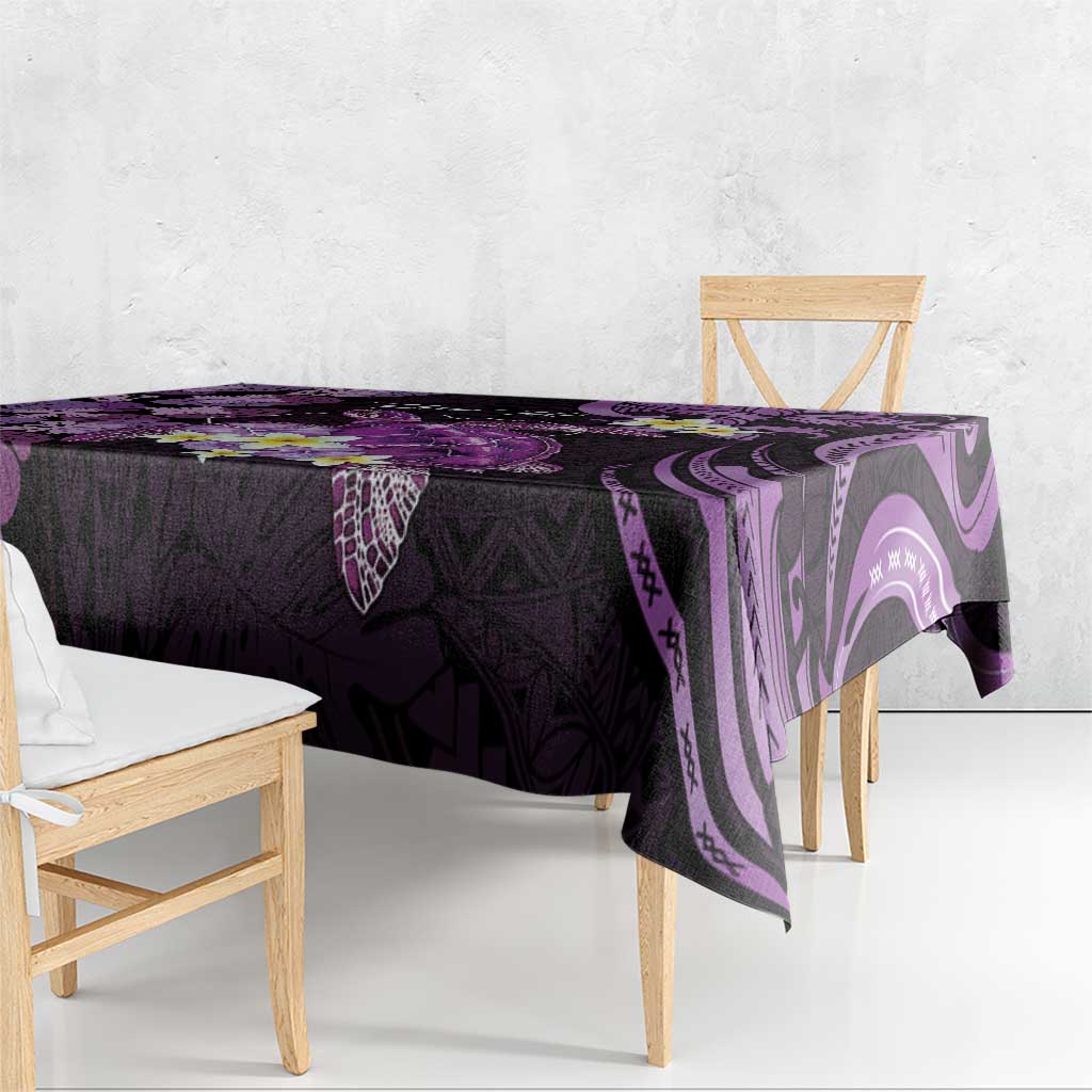Personalised Aloha Hawaii Kauai Island Tablecloth Garden Isle Map Sea Turtle Plumeria LT14 - Polynesian Pride