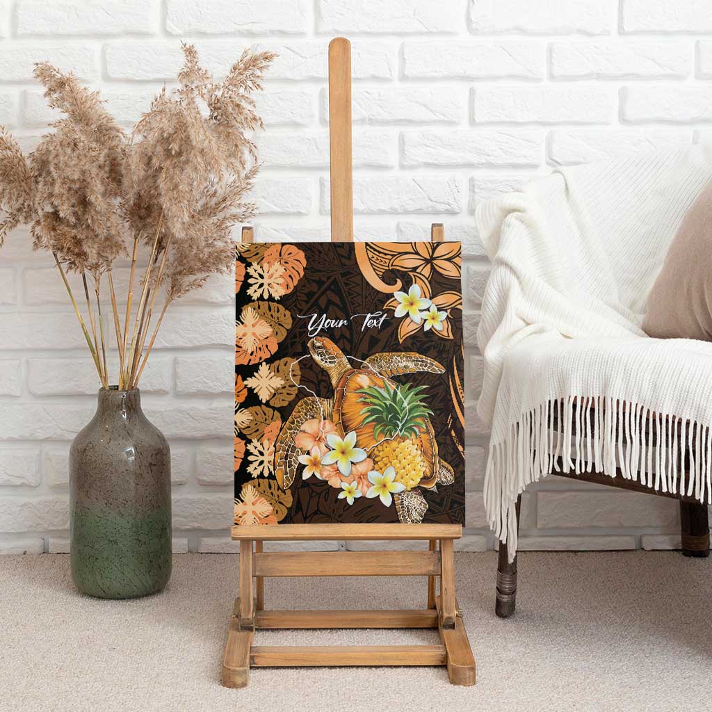Personalised Aloha Hawaii Lanai Island Canvas Wall Art Pineapple Isle Map Sea Turtle Plumeria LT14 - Polynesian Pride