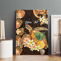 Personalised Aloha Hawaii Lanai Island Canvas Wall Art Pineapple Isle Map Sea Turtle Plumeria LT14 - Polynesian Pride