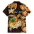 Personalised Aloha Hawaii Lanai Island Family Matching Off Shoulder Maxi Dress and Hawaiian Shirt Pineapple Isle Map Sea Turtle Plumeria