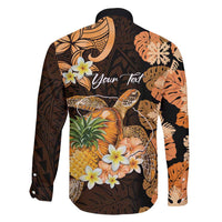 Personalised Aloha Hawaii Lanai Island Family Matching Summer Maxi Dress and Hawaiian Shirt Pineapple Isle Map Sea Turtle Plumeria