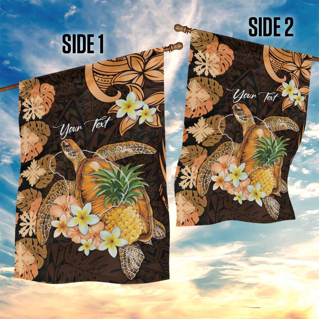 Personalised Aloha Hawaii Lanai Island Garden Flag Pineapple Isle Map Sea Turtle Plumeria LT14 - Polynesian Pride