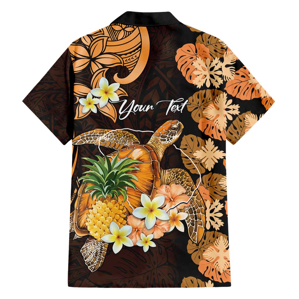 Personalised Aloha Hawaii Lanai Island Hawaiian Shirt Pineapple Isle Map Sea Turtle Plumeria LT14 - Polynesian Pride