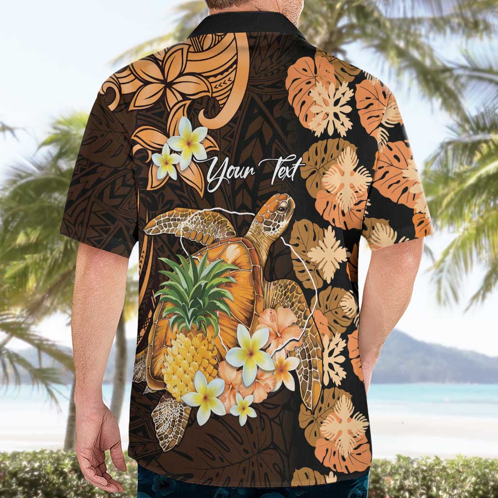 Personalised Aloha Hawaii Lanai Island Hawaiian Shirt Pineapple Isle Map Sea Turtle Plumeria LT14 - Polynesian Pride