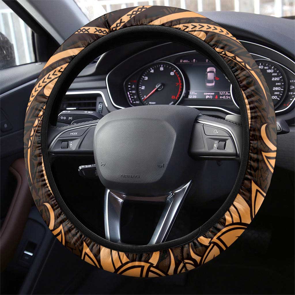 Aloha Hawaii Lanai Island Steering Wheel Cover Pineapple Isle Map Sea Turtle Plumeria