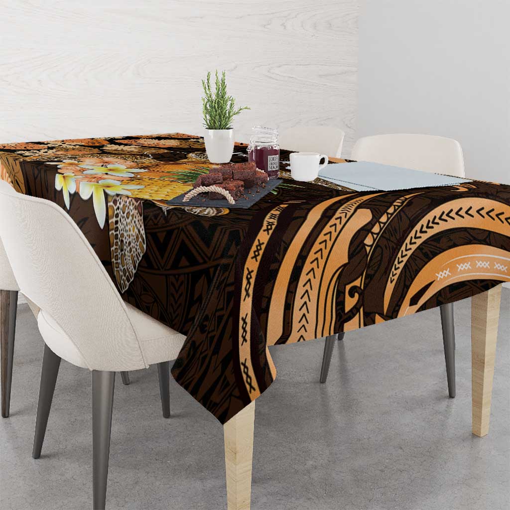 Personalised Aloha Hawaii Lanai Island Tablecloth Pineapple Isle Map Sea Turtle Plumeria LT14 - Polynesian Pride