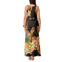 Personalised Aloha Hawaii Lanai Island Tank Maxi Dress Pineapple Isle Map Sea Turtle Plumeria LT14 - Polynesian Pride
