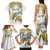 Personalised Aloha Hawaii Niihau Island Family Matching Tank Maxi Dress and Hawaiian Shirt Forbidden Isle Map Shell Lei