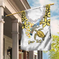 Personalised Aloha Hawaii Niihau Island Garden Flag Forbidden Isle Map Shell Lei LT14 House Flag Yellow - Polynesian Pride