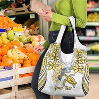 Personalised Aloha Hawaii Niihau Island Grocery Bag Forbidden Isle Map Shell Lei