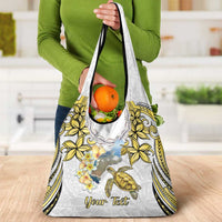 Personalised Aloha Hawaii Niihau Island Grocery Bag Forbidden Isle Map Shell Lei