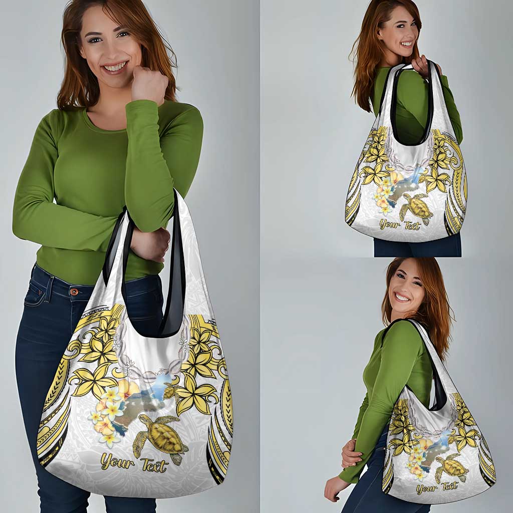 Personalised Aloha Hawaii Niihau Island Grocery Bag Forbidden Isle Map Shell Lei