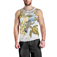 Personalised Aloha Hawaii Niihau Island Men Tank Top Forbidden Isle Map Shell Lei LT14 - Polynesian Pride