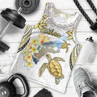 Personalised Aloha Hawaii Niihau Island Men Tank Top Forbidden Isle Map Shell Lei LT14 - Polynesian Pride