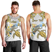 Personalised Aloha Hawaii Niihau Island Men Tank Top Forbidden Isle Map Shell Lei LT14 - Polynesian Pride
