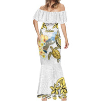 Personalised Aloha Hawaii Niihau Island Mermaid Dress Forbidden Isle Map Shell Lei