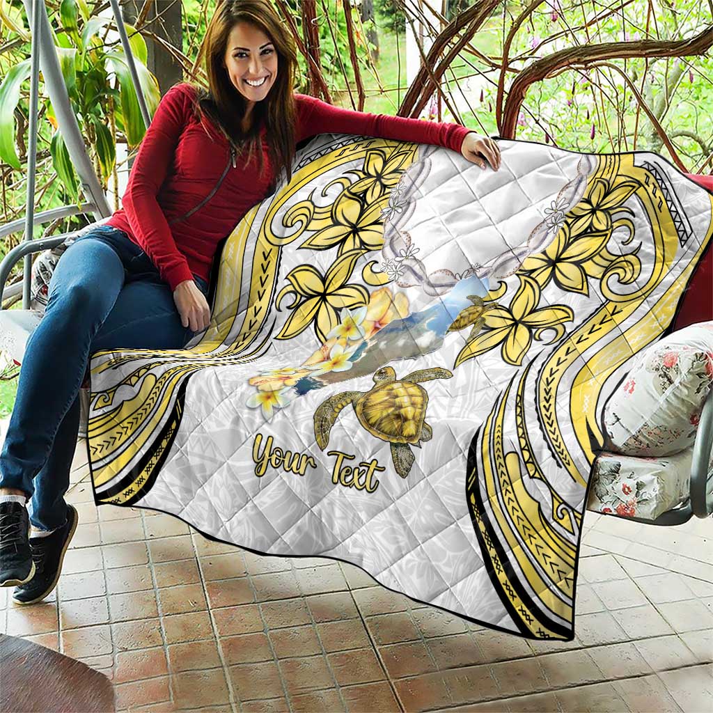 Personalised Aloha Hawaii Niihau Island Quilt Forbidden Isle Map Shell Lei