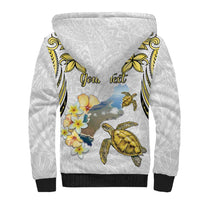 Personalised Aloha Hawaii Niihau Island Sherpa Hoodie Forbidden Isle Map Shell Lei LT14 - Polynesian Pride
