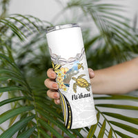 Personalised Aloha Hawaii Niihau Island Skinny Tumbler Forbidden Isle Map Shell Lei