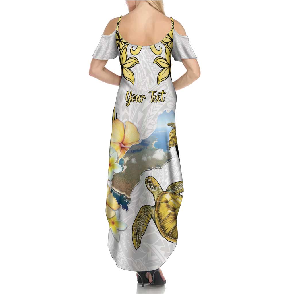Personalised Aloha Hawaii Niihau Island Summer Maxi Dress Forbidden Isle Map Shell Lei LT14 - Polynesian Pride
