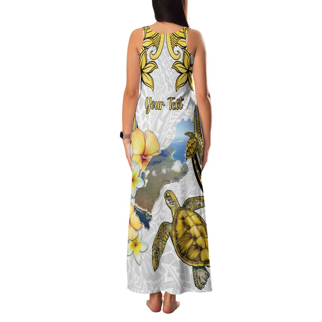 Personalised Aloha Hawaii Niihau Island Tank Maxi Dress Forbidden Isle Map Shell Lei LT14 - Polynesian Pride