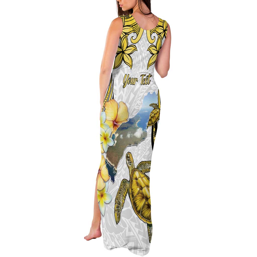 Personalised Aloha Hawaii Niihau Island Tank Maxi Dress Forbidden Isle Map Shell Lei LT14 - Polynesian Pride