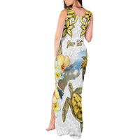 Personalised Aloha Hawaii Niihau Island Tank Maxi Dress Forbidden Isle Map Shell Lei LT14 - Polynesian Pride