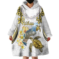 Personalised Aloha Hawaii Niihau Island Wearable Blanket Hoodie Forbidden Isle Map Shell Lei LT14 - Polynesian Pride
