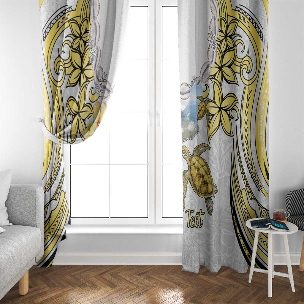 Personalised Aloha Hawaii Niihau Island Window Curtain Forbidden Isle Map Shell Lei LT14 - Polynesian Pride