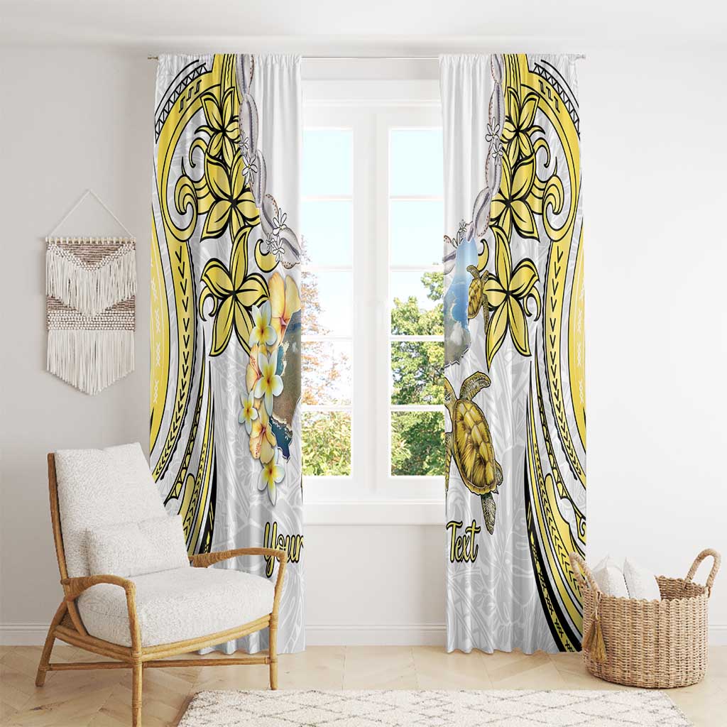 Personalised Aloha Hawaii Niihau Island Window Curtain Forbidden Isle Map Shell Lei LT14 - Polynesian Pride