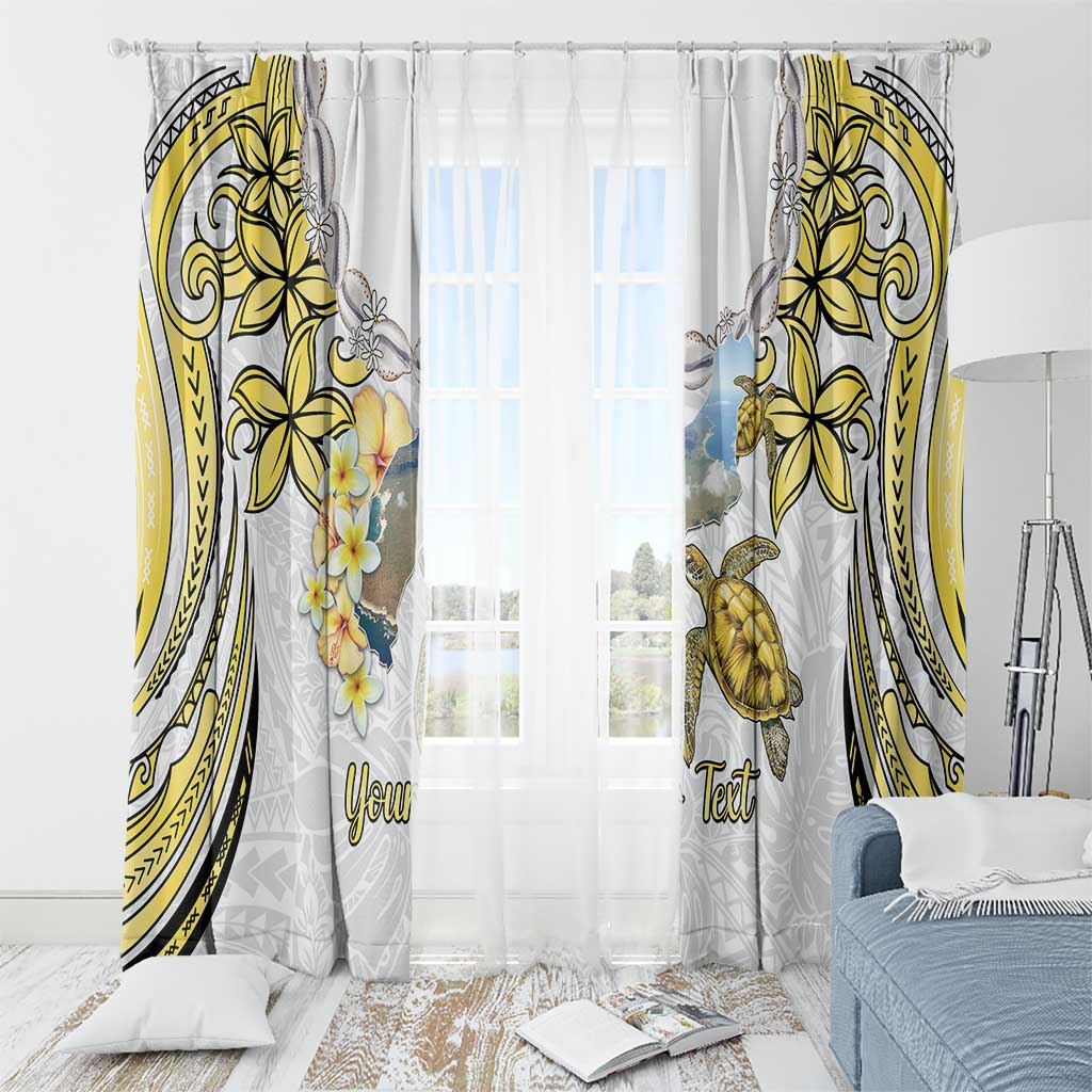 Personalised Aloha Hawaii Niihau Island Window Curtain Forbidden Isle Map Shell Lei LT14 - Polynesian Pride