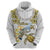 Personalised Aloha Hawaii Niihau Island Zip Hoodie Forbidden Isle Map Shell Lei