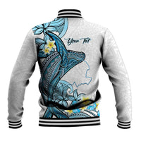 Personalised Aloha Hawaii Kahoolawe Island Baseball Jacket Target Isle Map With Humpback Whale LT14 - Polynesian Pride