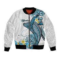 Personalised Aloha Hawaii Kahoolawe Island Bomber Jacket Target Isle Map With Humpback Whale
