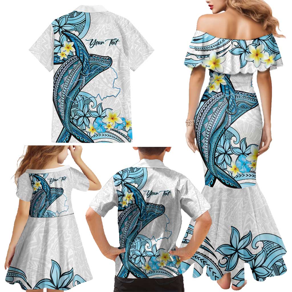 Personalised Aloha Hawaii Kahoolawe Island Family Matching Mermaid Dress and Hawaiian Shirt Target Isle Map With Humpback Whale