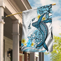 Personalised Aloha Hawaii Kahoolawe Island Garden Flag Target Isle Map With Humpback Whale LT14 House Flag Blue - Polynesian Pride