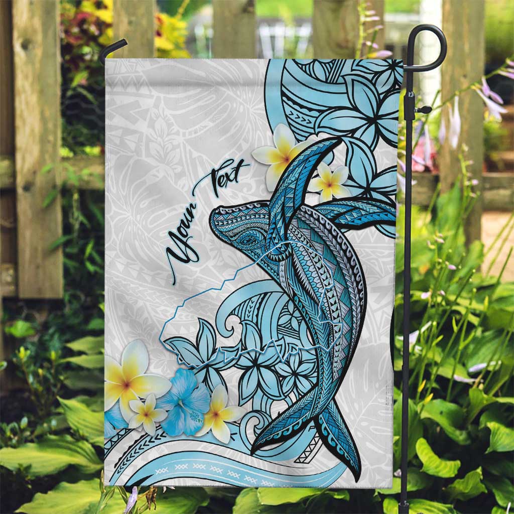 Personalised Aloha Hawaii Kahoolawe Island Garden Flag Target Isle Map With Humpback Whale LT14 Garden Flag Blue - Polynesian Pride