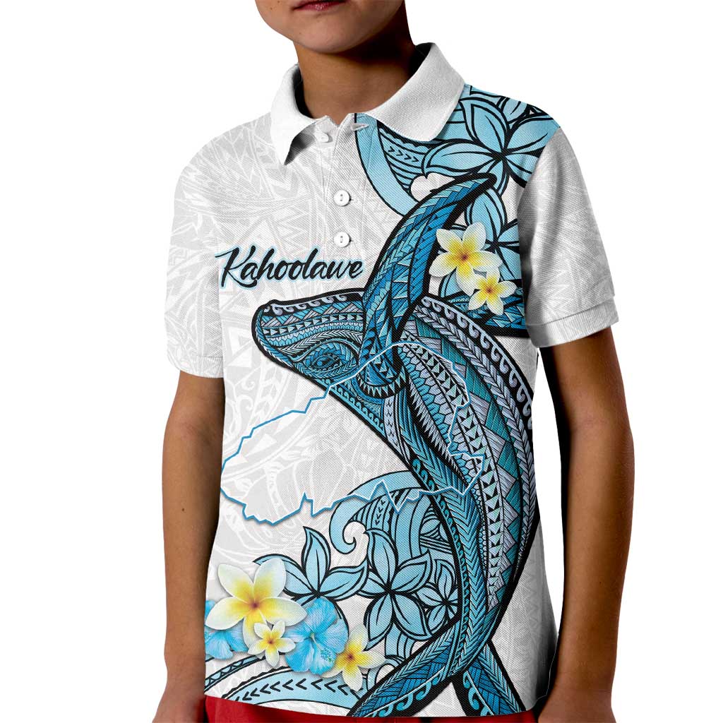 Personalised Aloha Hawaii Kahoolawe Island Kid Polo Shirt Target Isle Map With Humpback Whale