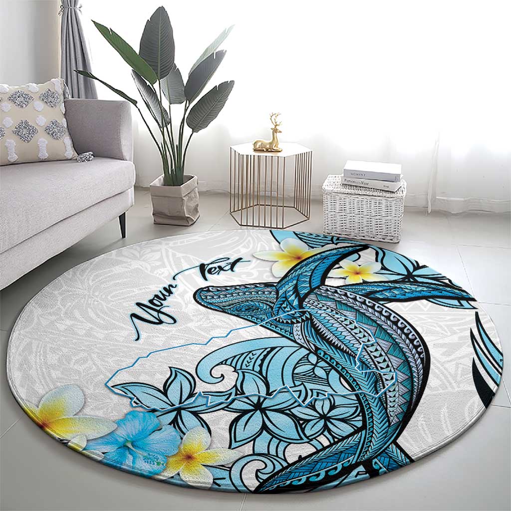 Personalised Aloha Hawaii Kahoolawe Island Round Carpet Target Isle Map With Humpback Whale