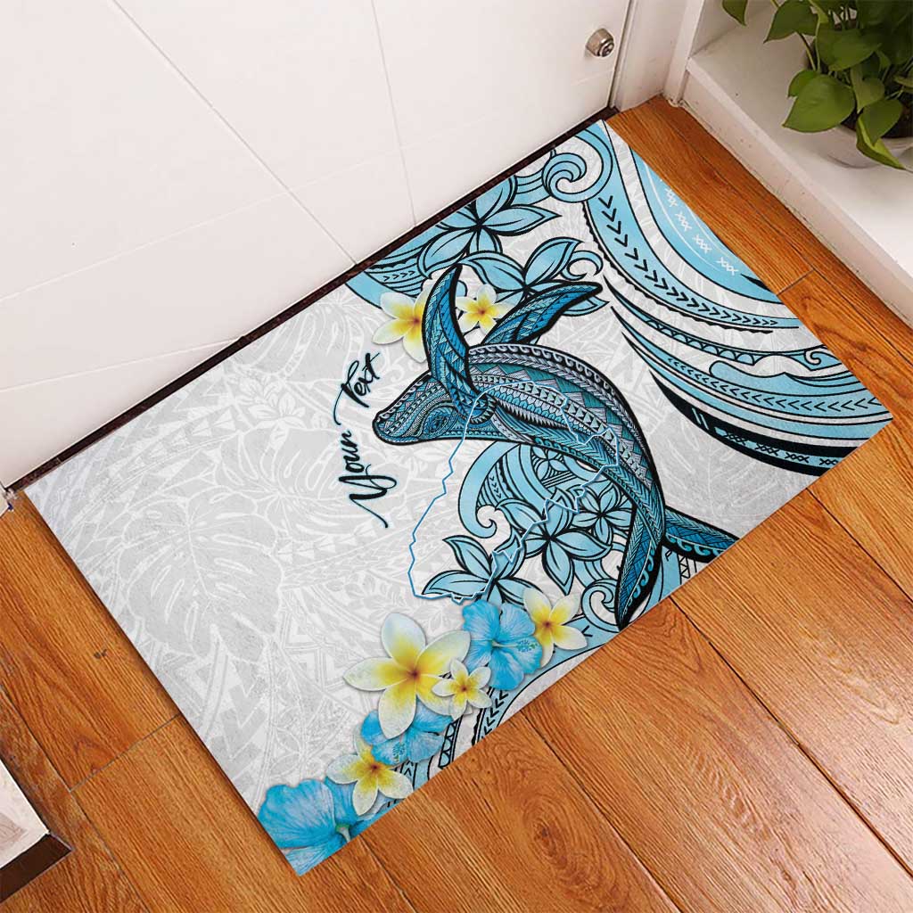 Personalised Aloha Hawaii Kahoolawe Island Rubber Doormat Target Isle Map With Humpback Whale LT14 - Polynesian Pride