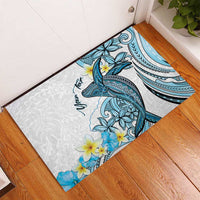 Personalised Aloha Hawaii Kahoolawe Island Rubber Doormat Target Isle Map With Humpback Whale LT14 - Polynesian Pride